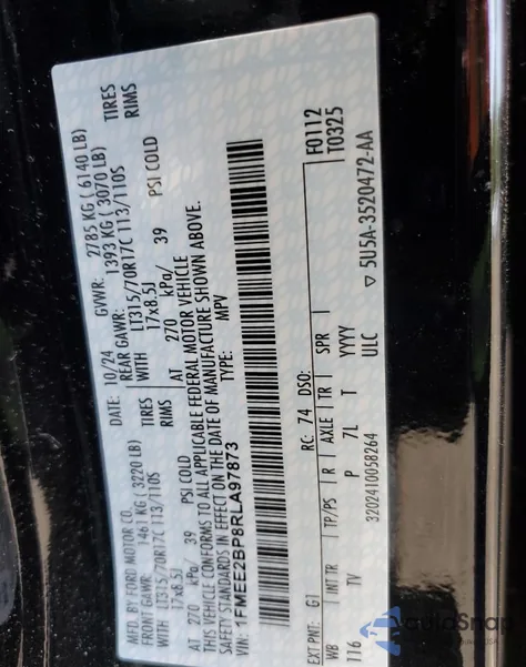 2024 Ford Bronco Wildtrak from USA, damaged, VIN 1FMEE2BP8RLA97873